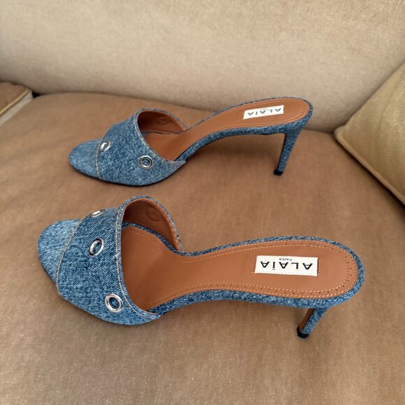 ALAIA Paris Denim Slide Heel - Size 40 - Picture 3 of 3